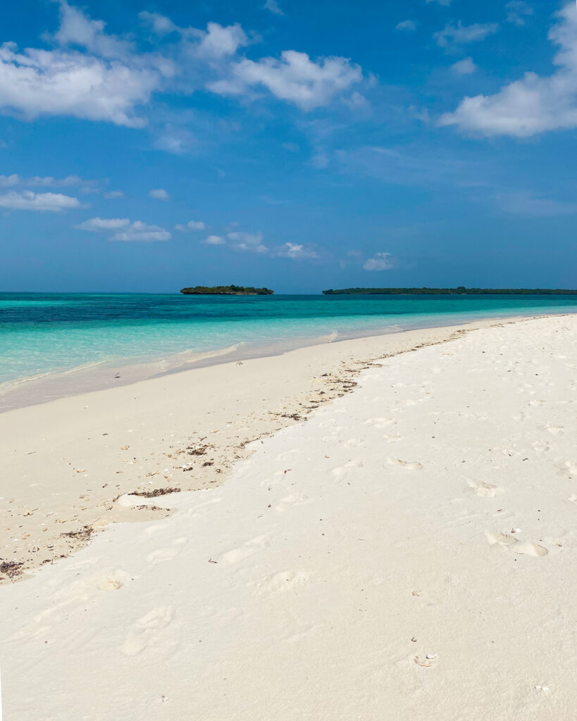 Pungume Sandbank with its white sand